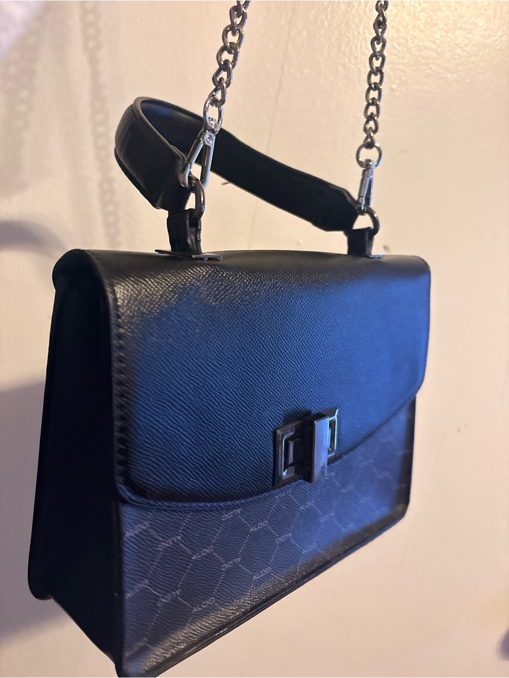 Aldo Black Chain-Handle Crossbody Bag